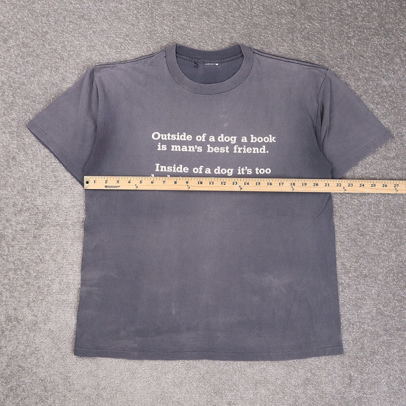 Vintage Groucho Marx Quote Books Alaska Bookstore XL Gray Short Sleeve T-Shirt - Picture 4 of 9